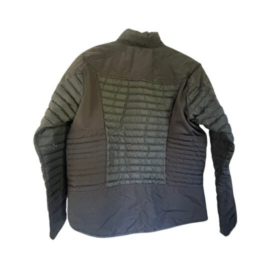 Eddie‎ Bauer Sport Shop Mens Medium Black Hybrid Quilted Puffer Softshell Jacket - Picture 6 of 10